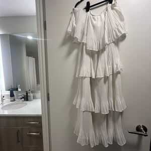Lulu's White Tiered Midi Dress